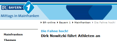 Die Fahne hoch! Dirk Nowitzki führt Athleten an