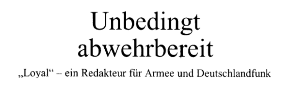 Unbedingt abwehrbereit