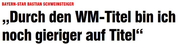 Schlagzeile "Bild" Online 7.12.2014