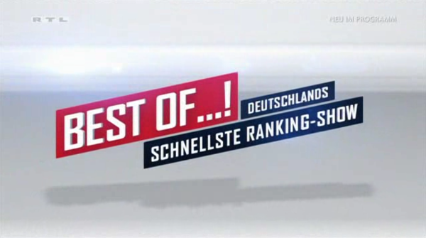 Titel "Best of...! Deutschlands schnellste Rankingsshow" Screenshot (RTL)