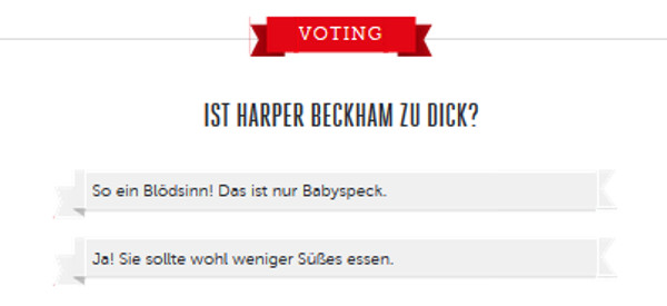 Voting auf Bunte.de